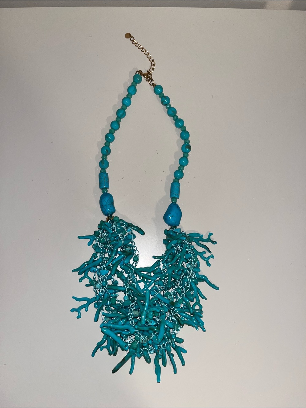 Turquoise coral necklace
